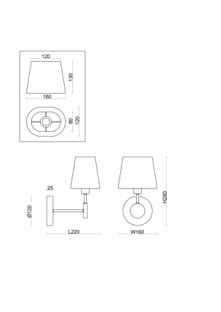 Настенный светильник (бра) 1*E14 40Вт Никель IP20 Soho FR2028WL-01N Freya