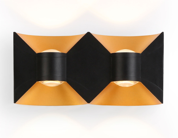 Светильник уличный светодиодный настенный ST4477/4 BK/GD черный/золото LED 4200K 11W IP54 180*90*55 Ambrella Light