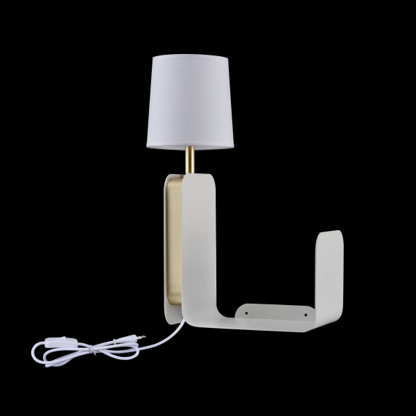 Бра 1*E27 60Вт Белый IP20 Karl MOD618WL-01W Maytoni