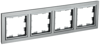 BRITE Рамка 4-местная РУ-4-БрС сталь IEK