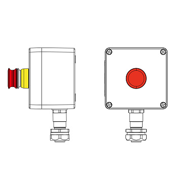 Взрывозащ. пост упр. из полиэстера CPE-P-03-(1xP3E(11))-1xKAEPM2MHK-20(C)1Ex d e IIC Т5 Gb / Ex tb IIIC T95°C Db IP66 / КЗ DKC