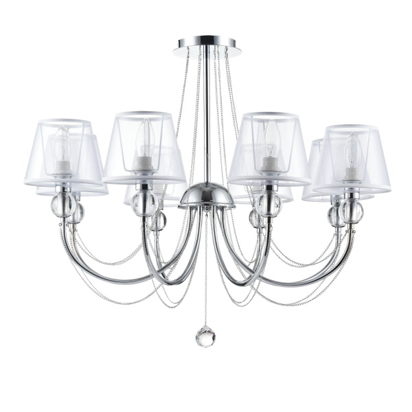 Люстра 8*E14 40Вт Хром IP20 Beverly FR5661-PL-08-CH Freya