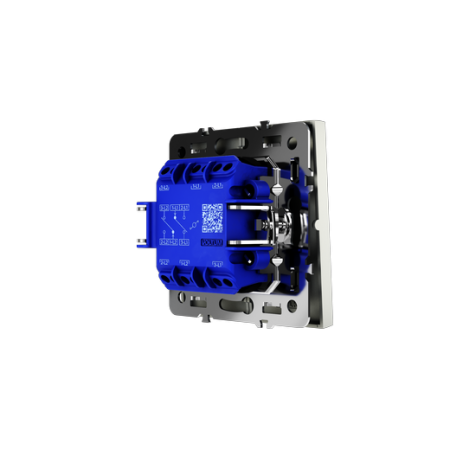 Проходной переключатель встраиваемый Voltum S70 двухклавишный 10А, (сталь)