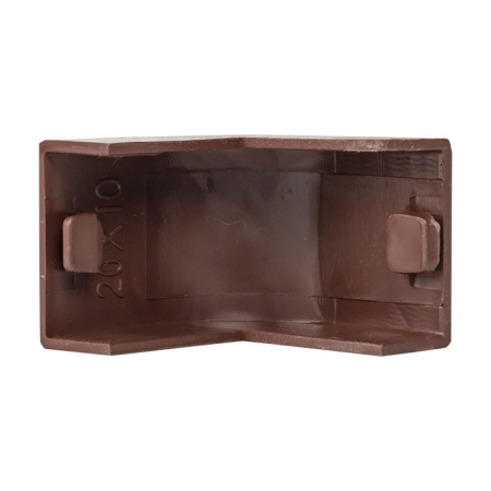 Угол внешний (20х10) (4 шт) темное дерево EKF-Plast