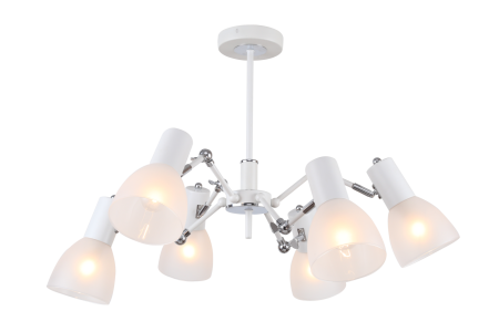 Люстра 6*E14 40Вт Белый и Хром IP20 Avery FR5080PL-06W Freya