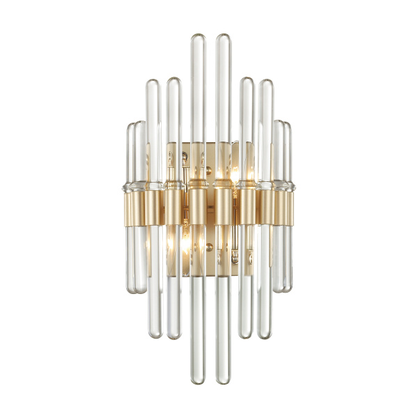 Бра E14 2*40W STIKA золотой/стекло ODEON LIGHT