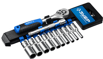 ТМ-12У набор торцовых головок 12 предм. Серия Профессионал. ЗУБР