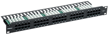 Патч-панель телефонная 1U кат.3 RJ45 50 портов (Krone) GENERICA