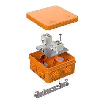Коробка огнестойкая для о/п 40-0210-FR6.0-4 Е15-Е120 80х80х40 RAL2004 Промрукав (44 шт/уп)