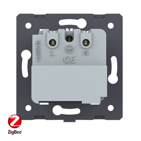 Розетка ZigBee (Wi-Fi) с з/з с защитными шторками 16A, цвет синий (механизм) Livolo