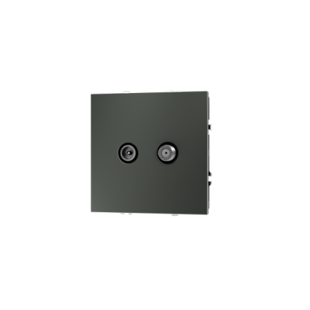 Розетка телевизионная встраиваемая Voltum S70 оконечная TV+SAT, (титан)