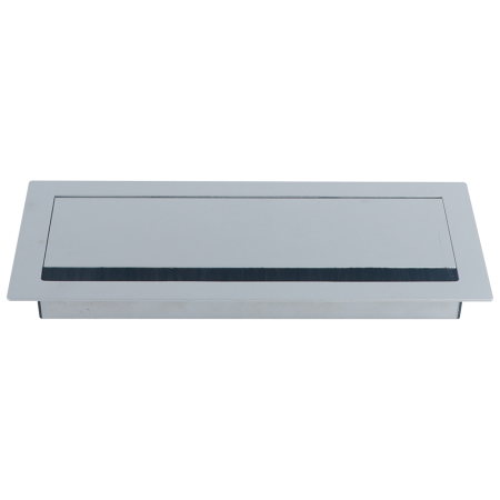 Donel Кабельный громмет (лючок) в стол, 310*120мм, цвет: серебро