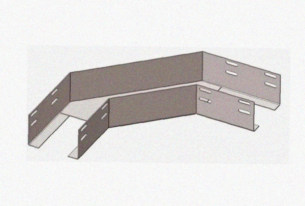 Лоток угловой перфорированный КГ 100х80-135 УТ1,5 поворот на 135, горячее цинкование, S1,5