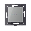 Выключатель Quadro 1 клавиша Серый (механизм) Livolo