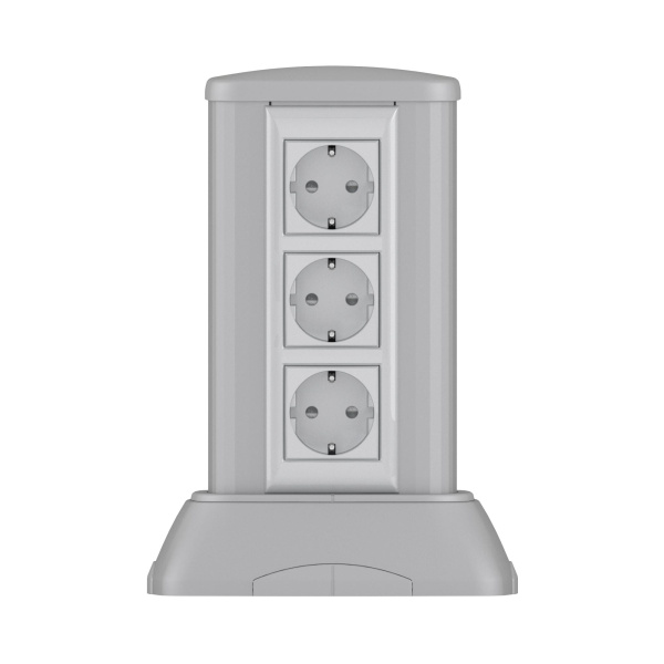 Миниколонна алюминиевая, 0.25м, цвет темно-серебристый металлик DKC