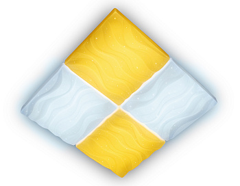 Потолочный светодиодный светильник с пультом FP2382 WH 128W 500*500*100 (ПДУ РАДИО 2.4) Ambrella Light