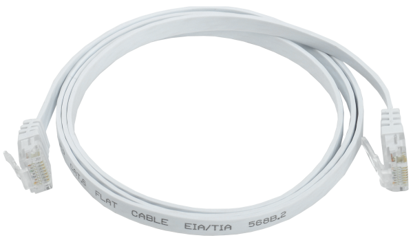 ITK Коммутационный шнур плоский (патч-корд) кат.6 UTP 3м белый