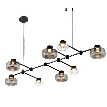 Светильник подвесной Черный/Дымчатый, Прозрачный LED 8*3Вт 3000К SL6005.403.08 ST LUCE