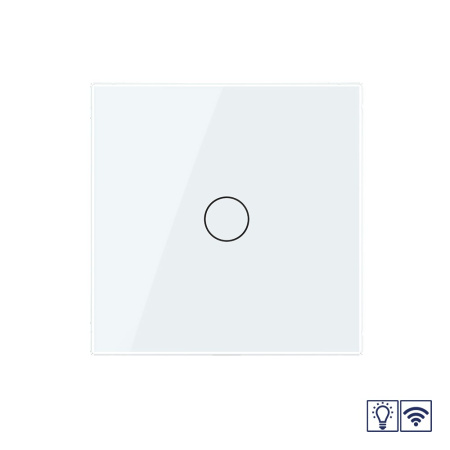 Сенсорный радиоуправляемый диммер 1 клавиша 1 пост Белый Livolo