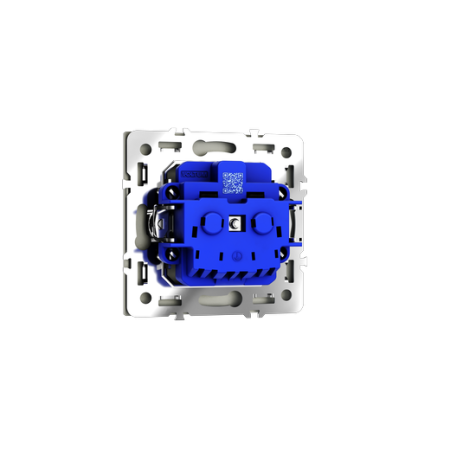 Розетка встраиваемая Voltum S70 с заземлением и защитными шторками, 16А, (сталь)