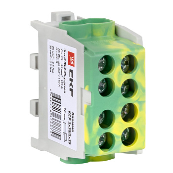 Клемма распределительная КСР с двойным винтом 2x35/2x25 желто-зеленая PROxima EKF