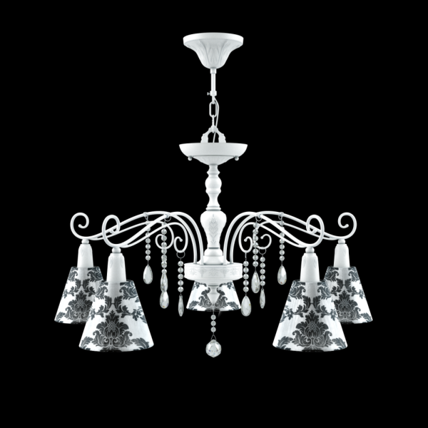 Люстра 5*E14 40Вт Матовый Белый IP20 Provence 15 E4-05-WM-LMP-O-2-CRL-E4-05-TR-DN Maytoni