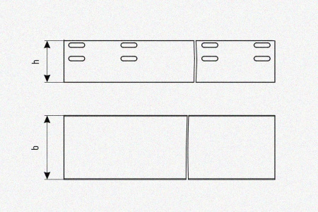 Лоток глухой ЛМГ 400х65х2000 У3, окрашенный, S1,5