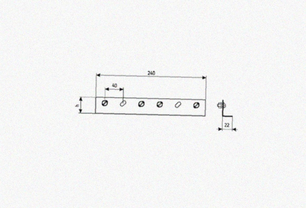 Соединитель лотковый замковый СЛЗх65х1,5 УХЛ1, горячее цинкование S1,5