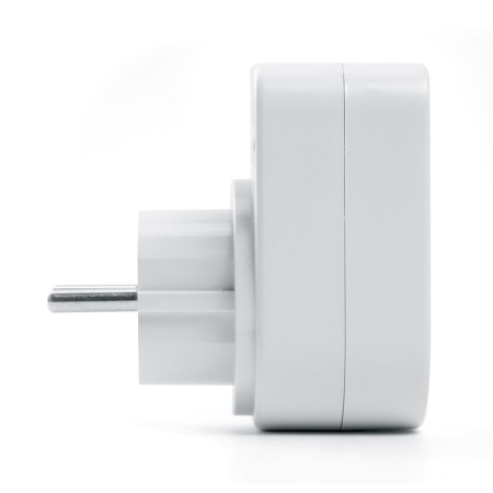 СНЯТ Переходник сетевой с/з c 2 USB 2,1А, STEKKER ADP16-24-20, 250В, 16A, IP20, белый