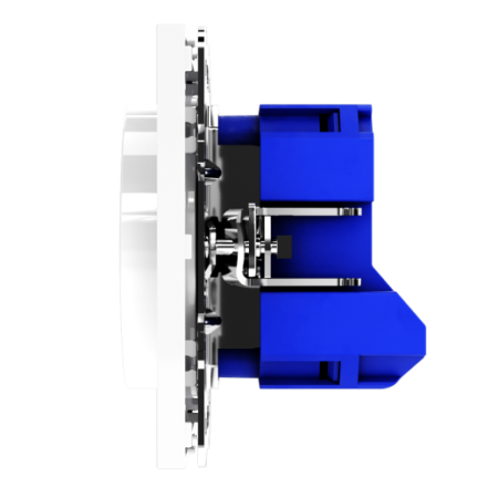 Светорегулятор встраиваемый Voltum S70 поворотно-нажимной 600 Вт, (белый глянцевый)