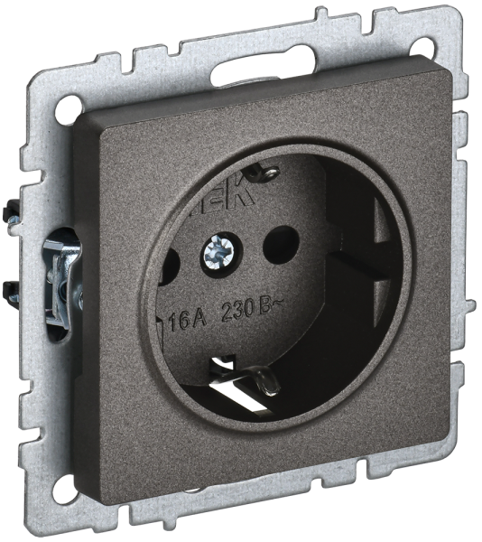 BRITE Розетка 1-местная с з/з без защитных шторок 16А РС11-1-0-БрТБ темная бронза IEK