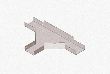 Лоток тройниковый замковый глухой ОТЗГ 400х100 УХЛ1, оцинкованный лист, S1,5