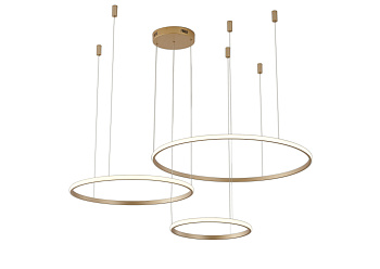 Светильник подвесной RINGOLIGHT ZRS.33320.75F 75Вт 4000K IP20 Матовое золото Zortes