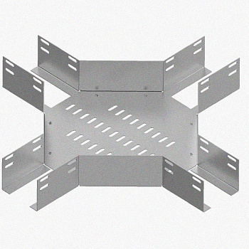 Лоток крестообразный перфорированный КМ 500х80 УТ1,5, оцинкованный лист S1,0