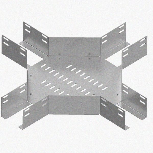Лоток крестообразный перфорированный КМ 500х80 УТ1,5, оцинкованный лист S1,0
