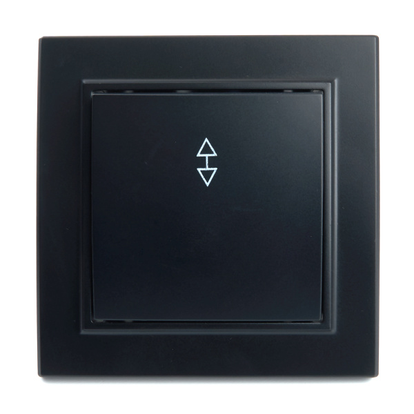 Переключатель 1-клавишный STEKKER PSW10-9005-03, 250В, 10А, серия Эрна, черный