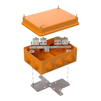 Коробка огнестойкая для о/п 40-0310-FR6.0-8 Е15-Е60 (латунь) 150х110х70 Промрукав (6 шт/уп)