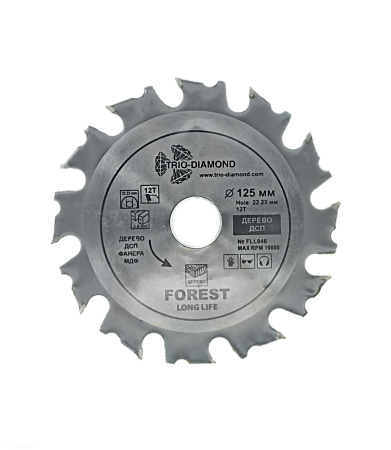 Диск пильный 125*22,23/16*12Т FLL846 Trio-Diamond