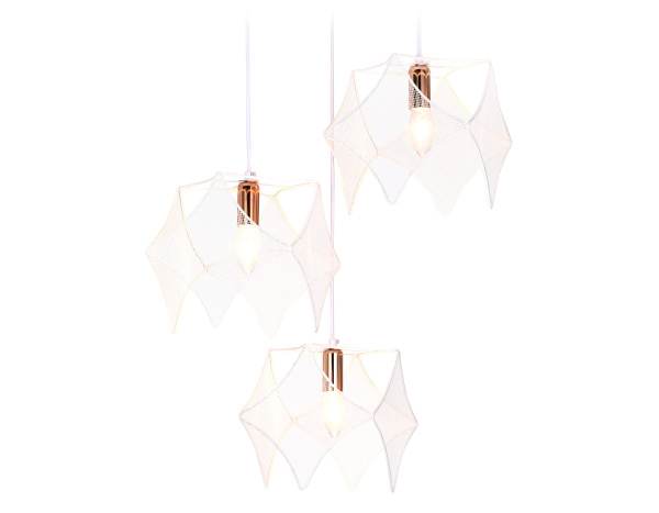 Подвесной светильник в стиле лофт TR8426/3 WH/GD белый/золото E14/3 max 40W D510*1000 Ambrella Light