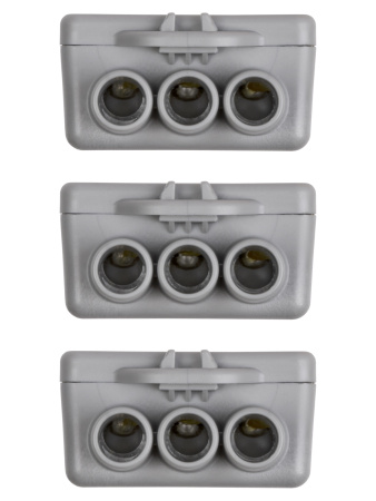 Клемма винтовая изолированная КВИ-3 для Al и Cu проводов (6,0мм2) серая TDM