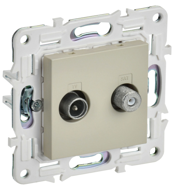 SKANDY Розетка двойная TV+SAT SK-A13B бежевый IEK