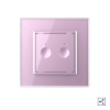 Двухклавишный проходной сенсорный выключатель Module, цвет розовый Livolo
