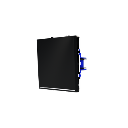 Выключатель встраиваемый Voltum S70 одноклавишный с подсветкой 10А, (черный матовый)