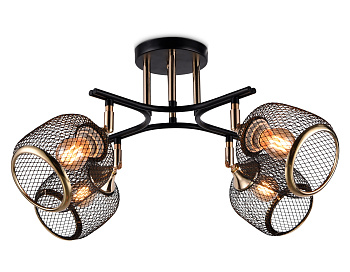 Светильник потолочный TR80177/4 BK/FGD черный/золото E27/4 max 40W D640*260 Ambrella Light