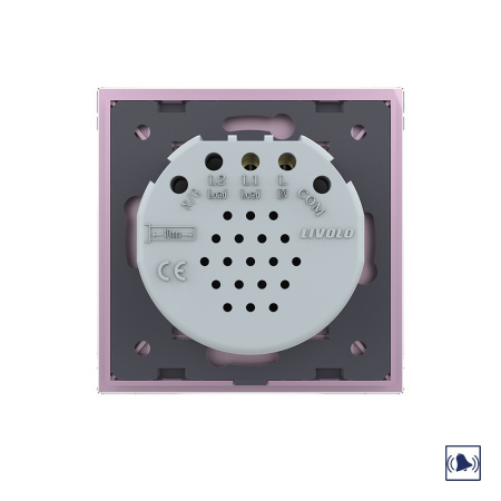 Сенсорный дверной звонок 1 клавиша 1 модуль Розовый Livolo