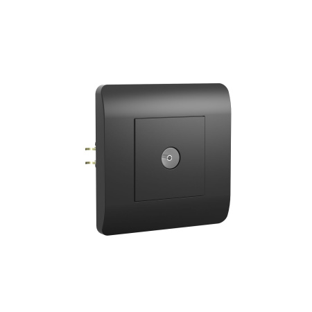 Розетка антенная одиночная TV коннектор, черный NEW3-E CHINT