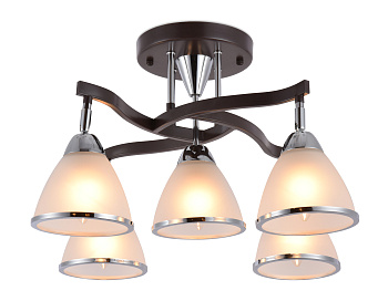 Подвесная люстра TR3113/5 DCF/CH темный кофе/хром E27 max 40W 565*565*320 Ambrella Light