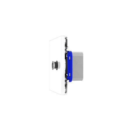 Розетка телевизионная встраиваемая Voltum S70 оконечная TV+SAT, (белый глянцевый)