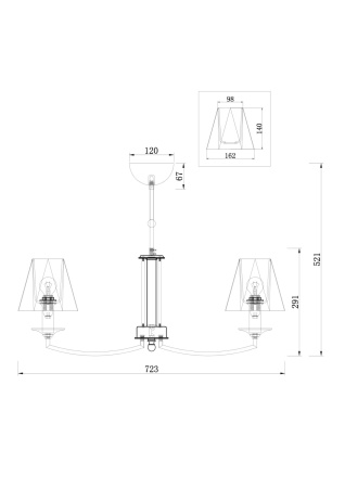 Люстра 5*E14 40Вт Никель IP20 Faina FR5086PL-05N Freya