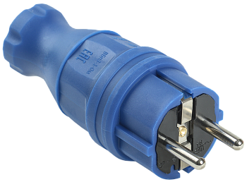 Вилка прямая ВБп3-1-0м IP44 ОМЕГА синяя IEK